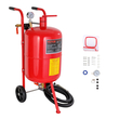 VEVOR 10 Gallon/38L Sandblaster εξοπλισμένο με μετρητή πίεσης βαλβίδας διακοπής ακροφυσίων Κεραμικό ακροφύσιο ελαστικοί τροχοί Grit Blasting Αμμοβολή