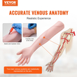 VEVOR Phlebotomy Practice Kit, IV Venipuncture Intravenous Training Kit, High Simulation IV Practice Arm Kit with Carrying Bag, Practice and Perfect IV Skills, για φοιτητές Νοσηλευτές και επαγγελματίες