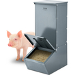 VEVOR Hog Feeder 2.2 Bushel Metal Double Door Pig Feeder που ταΐζει έως και 5 γουρούνια