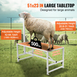 VEVOR Livestock Stand κουρευτική βάση κατσίκας 21&quot;-33&quot; Ύψος 47x23 σε επιτραπέζιο λευκό