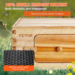 VEVOR Bee Hive Deep Box Starter Kit, 100% με επίστρωση κερί μέλισσας φυσικό ξύλο κέδρου, Κιτ κυψέλης Langstroth με 10 πλαίσια και θεμέλια, διαφανή ακρυλικά παράθυρα για αρχάριους και επαγγελματίες μελισσοκόμους