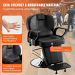 VEVOR Salon Chair, Hydraulic Recliner Barber Chair for Hair Stylist, 360 μοίρες Περιστρεφόμενη 90°-130° Ανακλινόμενη καρέκλα σαλονιού για Beauty Spa Shampoo, Μέγιστο βάρος φόρτωσης 330 lbs, Μαύρο