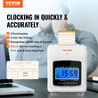 VEVOR Time Card Attendance Recorder 102 Time Cards Badge Machine