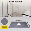 VEVOR Waterproofing Shower Kit Kit Ντους Δίσκος 48&#039;&#039;x72&#039;&#039; με Κεντρική Αποχέτευση PVC