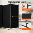 VEVOR Room Divider 3 Panels Fabric Room Privacy Screen for Office Υπνοδωμάτιο Μαύρο