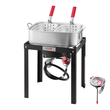 VEVOR 18 Qt Fish and Wing Fryer Aluminium Outdoor Propane Deep Fryer Kit 2 Basket