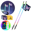 VEVOR LED Whip Light 2PCS 3FT RGB Spiral Light Antenna Remote App ATV UTV RZR