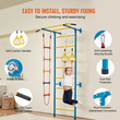 VEVOR Wall Gym for Kids 5 in 1 Steel Indoor Kids Gym for Exercise Climbing Games