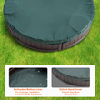 VEVOR Sandbox with Cover Oval Sand Box HDPE Sand Pit Outdoor Backyard Backyard 3-12