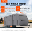 VEVOR Trailer Travel RV Cover 20-22 ft Class A Camper Cover Non-woven Fabric