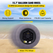 VEVOR Beach Balloon Wheels, ανταλλακτικά λάστιχα άμμου 15,7&quot;, TPU Cart ελαστικά για Kayak Dolly, Canoe Cart και Buggy με δωρεάν αντλία αέρα, 2-συσκευασία