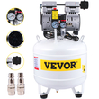 VEVOR Pancake Air Compressor, 35L/7,7 Gallon Vertical Air Compressor Tank, φορητός συμπιεστής χωρίς λάδι 1HP 750W, Ultra Quiet, 115PSI, 5.9CFM, 1440rpm, για φούσκωμα ελαστικών, ανακαίνιση σπιτιού, εργαλεία αέρα