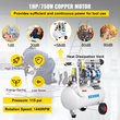 VEVOR Air Compressor 5,5 Gallon Ultra Quiet Αερόσυμπιεστής χωρίς λάδι 25L Αθόρυβος Αεροσυμπιεστής Δεξαμενής 750W Συμπιεστής χωρίς λάδι Χαμηλό θόρυβο