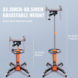 Jack VEVOR Transmission Jack, 1322 LBS Hydraulic Telescoping Transmission Jack, 32&quot;-67&quot; High Lift Floor Jack Stand με πεντάλ ποδιού, περιστρεφόμενος τροχός 360°, γρύλος υδραυλικού κιβωτίου ταχυτήτων σε γκαράζ/ανυψωτικό καταστήματος