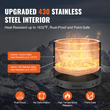 VEVOR Smokeless Fire Pit Stove Bonfire 28 σε Dia Wood Burning Inox