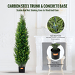 VEVOR 2 Pack 5&#039; Artificial Cedar Topiary Tree Faux Plant UV Decor In/Outdoor