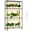 Βάση φυτών VEVOR με Grow Lights 4 επιπέδων 90W 59&quot; Ψηλό ράφι ανάπτυξης φυτών