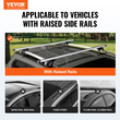 VEVOR Universal Roof Rack Crossbar 53,2&quot; μήκους για όχημα με υπερυψωμένη πλαϊνή ράγα