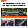 VEVOR Universal Roof Rack Crossbar Max 53,5&quot; Ταιριάζει σε αυλακωτές πλαϊνές ράγες χωρίς διάκενο