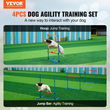 VEVOR Dog Agility Training Equipment 4 PCS Set Hurdles and Jump Ring Obstacle