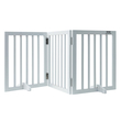 VEVOR Free Standing Dog Gate 24x60 ιντσών Ανεξάρτητη Πύλη Pet Πτυσσόμενη Λευκή