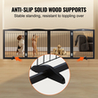 VEVOR Free Standing Dog Gate 32x96,5 ιντσών Ανεξάρτητη πύλη για κατοικίδια πτυσσόμενη καφέ