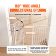 VEVOR Baby Gate, 29,5&quot;-48,4&quot; Extra Wide, 30&quot; High, Dog Gate για τις πόρτες και το σπίτι σκάλες, Easy Step Walk Thru Auto Close Child Gate Πόρτα ασφαλείας για κατοικίδια με κιτ τοποθέτησης πίεσης και κιτ τοποθέτησης στον τοίχο, λευκό