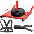 VEVOR Weight Sled Push Pull Heavy High Training Sled Drag Fitness Προπονητικό έλκηθρο ταχύτητας HD για αθλητική άσκηση και προπόνηση ενδυνάμωσης (κόκκινο)