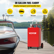 VEVOR 30 Gallon Fuel Caddy, Gas Storage Tank &amp; 4 Wheels, with Manuel Transfer Pump, βενζινοδοχείο καυσίμου ντίζελ για αυτοκίνητα, χορτοκοπτικά, ATV, σκάφη, Περισσότερα, κόκκινο