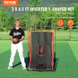 VEVOR Baseball And Softball Rebounder Net 3x4,5 ft 2-in-1 Switch Hitter Pitch