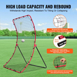 VEVOR δίχτυ μπέιζμπολ και σόφτμπολ Rebounder 4x5,5 ft PitchBack All Angle Fielding