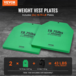 VEVOR Weight Vest Plates for Strength Trainning Running Workout 2x19,75 LB Plates