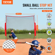 VEVOR Barricade Backstop Net, 7x7 ft Ball Sports Barrier Network, Φορητός εξοπλισμός εξάσκησης με τσάντα μεταφοράς, οθόνη προστασίας για προπόνηση χόκεϊ ποδοσφαίρου Baseball Softball Lacrosse, για Backyard