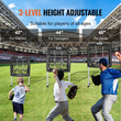 VEVOR 9 Hole Baseball Net, 28&quot;x27&quot; Softball Baseball Training Equipment for Hitting Pitching Practice, Heavy Duty Height Adjustable Trainer Aid with Strike Zone &amp; 4 Ground Stakes, για νέους ενήλικες