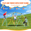 VEVOR Climbing Dome, 10FT Geometric Dome Climber με αιώρα και κούνια, για παιδιά 3 έως 10 ετών, Jungle Gym που υποστηρίζει 750LBS και εύκολη συναρμολόγηση, με λαβή αναρρίχησης, εξοπλισμό για παιχνίδι στην αυλή εξωτερικού χώρου