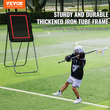 VEVOR Folding Lacrosse Rebounder for Backyard, 3x4 Ft Volleyball Bounce Back Net, Pitchback Throwback Baseball Softball Return Training Screen, Ρυθμιζόμενη γωνία σκοποβολής Practice Training Wall, Μαύρο