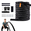 VEVOR Battle Rope 1,5&quot; 30 Ft Γυμναστική Προπόνηση Ενδυνάμωσης Σχοινί γυμναστικής