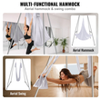 VEVOR Aerial Yoga Frame &amp; Yoga Hammock, 9,67 ft Professional Yoga Stand έρχεται με 6,6 Yards Aerial Hammock, Μέγιστη χωρητικότητα 551,15 lbs Εξέδρα γιόγκα για εσωτερικούς χώρους Aerial Yoga, λευκό