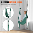 VEVOR Aerial Yoga Swing Set, 2,7 Yards Yoga Hammock Hanging Swing Aerial Sling Inversion Fly Kit Trapeze Inversion Εξοπλισμός με αξεσουάρ βάσης οροφής, μέγιστη χωρητικότητα 661,38 lbs, Πράσινο/Λευκό