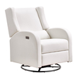 VEVOR Electronic Power Recliner and Swivel Glider, 250 lbs Weight Capacity Swivel Glider Recliner Chair με ρυθμιζόμενη γωνία, πολυεστερική επιφάνεια ανάκλιντρο για σαλόνι, υπνοδωμάτιο, υπόλευκο