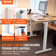 VEVOR Standing Desk Frame Dual Motor, Ρυθμιζόμενο ύψος 27,6&quot;-46,1&quot; &amp; 43,3&quot;-70,1&quot; μήκος Ηλεκτρικά πόδια γραφείου υπολογιστή, Εργονομική βάση σταθμού εργασίας DIY για το σπίτι και το γραφείο (μόνο λευκό πλαίσιο)