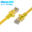 Καλώδιο Ethernet 3m CAT 6E Κίτρινο