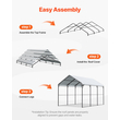 VEVOR 10&#039; x 15&#039; Metal Carport Heavy Duty Υπαίθριο Καταφύγιο Αυτοκινήτων Γκαράζ για Σκάφη