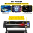 VEVOR Vinyl Cutter, 720mm Vinyl Plotter, LED Screen Plotter Cutter, Ημιαυτόματο ενσωματωμένο οπτικό μάτι για ακριβή καθοδήγηση, συμβατό με λογισμικό SignMaster για σύστημα Windows με βάση