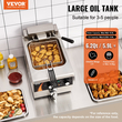 VEVOR Commercial Electric Fryer Deep Fryer Countertop Deep Fryer 9Qt /8,5 L