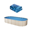 VEVOR Oval Liner Pool Liner 18x33ft Unibead Style Pool Liner 52in Ύψος τοίχου