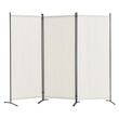 VEVOR Room Divider 3-Panel Πτυσσόμενη οθόνη Privacy Fabric partition Office Λευκό