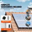 VEVOR 8 ιντσών x 100ft Solar Panel Bird Guard, Critter Guard Roll Kit με 100pcs συνδετήρες από κράμα αλουμινίου, προστατευτικό ηλιακό πάνελ με επίστρωση PVC ανθεκτική στη σκουριά, συρμάτινο πλέγμα 1/2 ιντσών