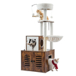 VEVOR Large Cat Tree Box Box Περίβλημα 2-σε-1 Cat Tower Εσωτερικό Play House για γάτες