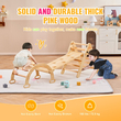 VEVOR Pikler Triangle Set 5in1 Montessori Climbing Toys for Toddlers 1-3 M Wood